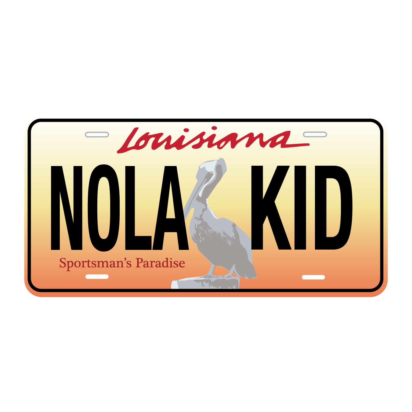 NOLA KID Louisiana License Plate T-shirt