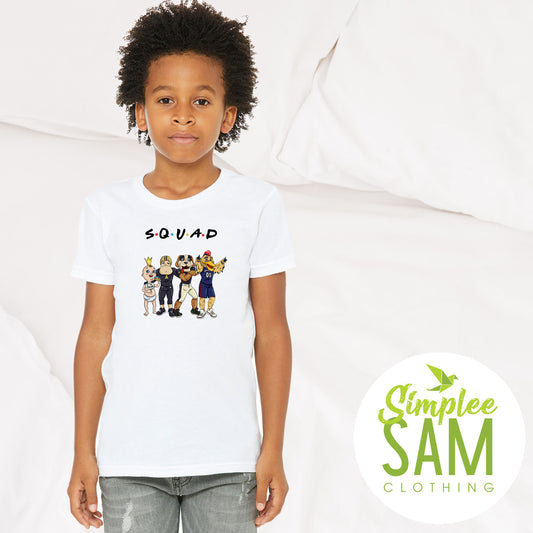 The NOLA Mascots are Friends Kids T-shirt