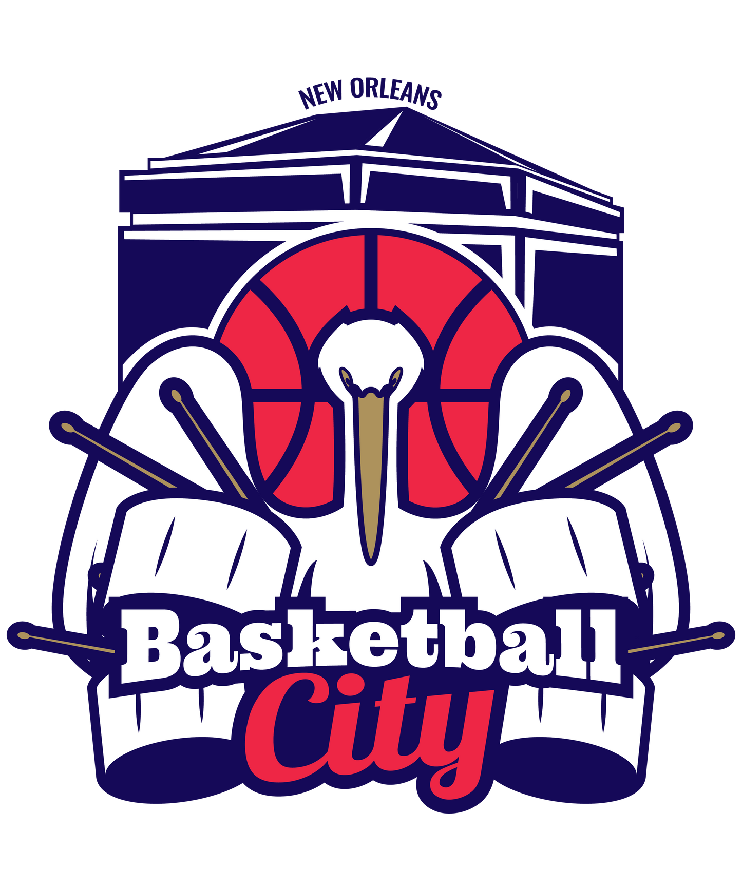 NOLA is a Basketball City T-shirt