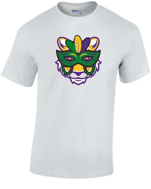 Geaux Tiger with Mask Mardi Gras T-shirt Package - 72 Pieces (3.99/piece)